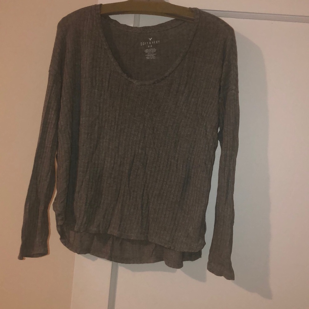 American eagle -grey long sleeve -size S